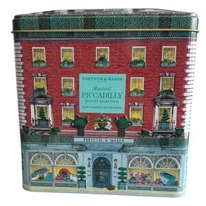 Fortnum & Mason Musical Piccadilly Biscuit Tin with Lid Plays Handel’s Music